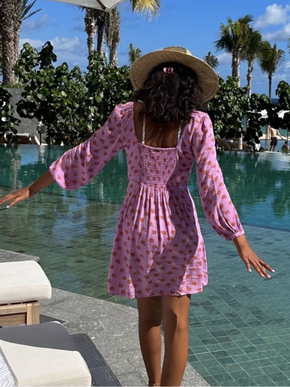 Billabong 💕 Lilac Floral Sweetheart Mini Dress